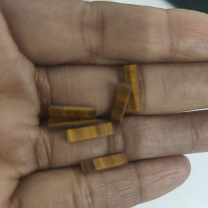 6 piezas de ojo de tigre amarillo Natural 12x3mm (1,5mm de profundidad) losa de baguette 3,9 Cts lote Iroc ventas alta calidad piedras preciosas cabina US $4,5 - Product Image 4