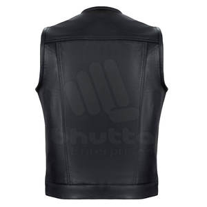 Chaleco de Cuero 100% de buena calidad para hombre, ropa exterior informal a prueba de viento, precio razonable para la temporada de otoño - Product Image 3