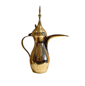 Hot Selling Customized Gold Color Vintage Turkish Brass Coffee Pot for Hotel & Home Use Serving <b>Tea</b> & Water Arabic Dallah <b>Kettle</b> - Product Image 1