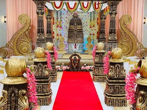 Affordable Delizio Mandap for Hindu Wedding Halls Precious Fiber Delizio Pillars for Asian Wedding Indian Wedding USA Sale - Product Image 5