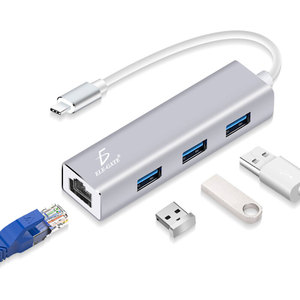 <b>USB</b> Type-C 3.1 Ethernet RJ45 Gigabit Docking Station 5Gbps Speed Aluminium Alloy Material for Data Transfer - Product Image 1