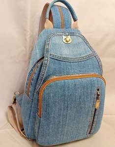 Sac à dos en jean décontracté vintage de qualité supérieure pour femmes accessoire de mode écologique fait à la main offre de vente entière - Product Image 2