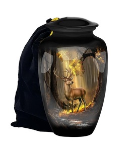 Suministro al por mayor de urnas de cremación de metal para adultos de exportador indio, urnas funerarias para decoración conmemorativa de cenizas - Product Image 1