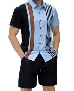 Ensemble de shorts en gros décontracté de qualité supérieure pour hommes ensemble de chemise short respirant personnalisé été 100% ensembles de t-shirts en coton biologique - Product Image 1