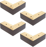 Pieds de meubles triangulaires en bois massif en forme de L pour canapé, armoire, extérieur et salon - Design moderne, robustes et résistants