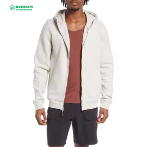 Sweat-shirts à capuche zippés unisexes en molleton 100 % coton de qualité supérieure, épais et personnalisables, pour la vente en gros - Product Image 2