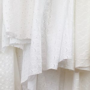 Tissu Schiffle en coton biologique, fil peigné, crêpe tissé, couverture de literie légère, uni pour filles/garçons, textile à la maison - Product Image 1