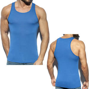 Camiseta sin Mangas Personalizada para Hombre, de Poliéster/Algodón, Transpirable, de Secado Rápido, Ecológica, Anti-Pilling, para Gimnasio y Entrenamiento, con Logotipo - Product Image 4