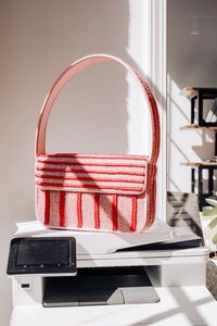 Bolso de hombro con cuentas de rayas mixtas Daily Ware para mujer, bolso con solapa de bloques de color, hecho a mano con cuentas de semillas, bolso de moda para fiesta de verano - Product Image 2