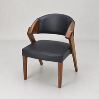 Chaise de restaurant en stock pour café, siège rembourré, structure en bois, mobilier durable pour cafétéria, chaise de salle à manger