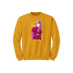 Colección de Anime, sudadera de algodón para mujer, punto de invierno 100%, cuello redondo, serigrafía, estampado frontal, bolsillos informales de lana - Product Image 5