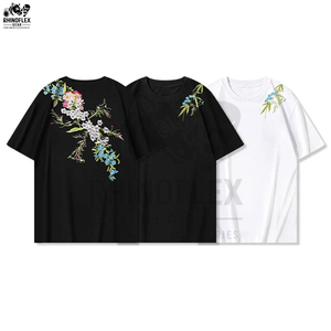 เสื้อยืดผู้ชายขายส่งจากโรงงาน ออกแบบใหม่ล่าสุด คุณภาพดีเยี่ยม พรีเมียม ดีไซน์ปักลาย - Product Image 3