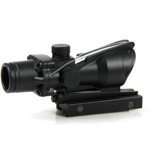 Lunette de visée à prisme de type ACOG 4x32, rouge/vert, 4x, véritable fibre optique - Product Image 1