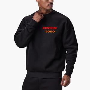 Sudadera de Hombre de Algodón Grueso de Doble Capa de Alta Calidad, Precio de Fábrica, Diseño Personalizado, Estilo de Pareja, Top Deportivo Negro - Product Image 1