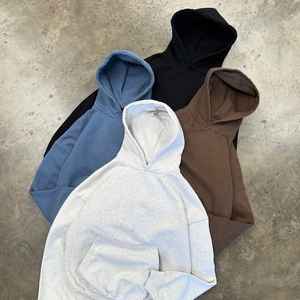 Sweat à capuche confortable coupe classique avec logo personnalisé en molleton épais pour homme et unisexe, sweat-shirt d'hiver vierge, sweats à capuche oversize - Product Image 5