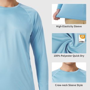 Maillot de bain à manches longues UPF pour homme, léger et infroissable, évacuation de l'humidité à séchage rapide - Product Image 5