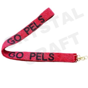 Sangle de sac à main en perles de rocaille en or blanc personnalisé Sangles de sac perlées à la mode pour conception de grenouilles de sacs - Product Image 5