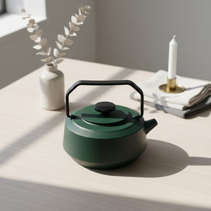 Théière en fonte émaillée de bonne qualité 3009442-0.9, capacité de 900 ml, style japonais, filtre en acier inoxydable pour une filtration optimale - Product Image 4