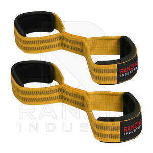 Logo personnalisé disponible Figure 8 Sangles d'haltérophilie Gym Workout Gym Training Powerifting Wrist Straps Figure Eight Wraps - Product Image 4