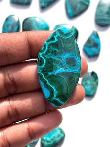 High Quality Chrysocolla Malachite Cabochon Lot For Sale Natural Rare Gemstone Bulk Wholesale Deal - Product Image 3