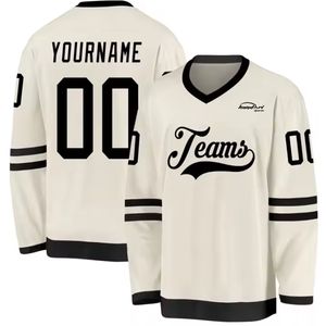 Maillots de hockey personnalisés en twill brodé, imperméables, respirants et à séchage rapide, avec impression par transfert thermique, service OEM 2024 - Product Image 3