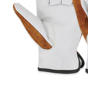 Guantes DE SEGURIDAD DE CUERO dividido de piel de vaca para soldadura y trabajo duro Guantes resistentes al calor y al corte - Product Image 6