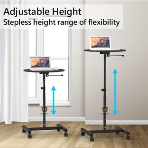 Carrito Móvil Ajustable con 4 Ruedas, Inclinable y Giratorio, Resistente a la Oxidación, para Pantallas de TV y Computadora de 32 Pulgadas, Capacidad de hasta 220 Libras, Uso en Exteriores - Product Image 3