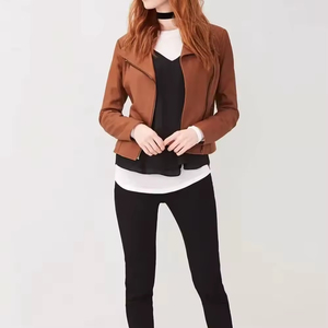Veste en cuir véritable pour femmes avec coupe élégante et finition durable en coton rempli pour tous les looks décontractés ou formels - Product Image 3