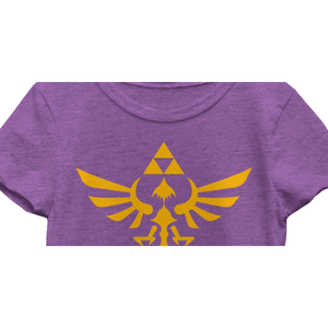 เสื้อยืดพิมพ์ลายกราฟิกนินเทนโด เกิร์ลส์ เลเจนด์ ออฟ เซลด้า ทริฟอร์ซสีม่วง ไซส์กลาง - Product Image 2