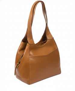 Tan Genuine Leather Triple Compartment Shoulder Bag Women Tote Purse Multi Pocket Work Satchel <b>Handbag</b> USA - Product Image 2