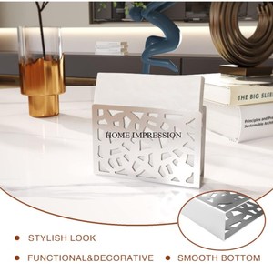 ที่ใส่ทิชชู่สแตนเลสหรูหราแฟชั่นหรูหราที่ใส่ทิชชู่และผ้าเช็ดปากสำหรับตกแต่งโรงแรมและร้านอาหาร - Product Image 6