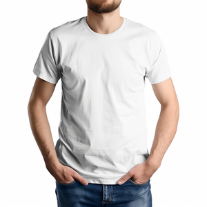 T-shirt en coton Spandex pour hommes en gros T-shirt athlétique à séchage rapide T-shirt blanc de sport d'entraînement de coupe musculaire - Product Image 5