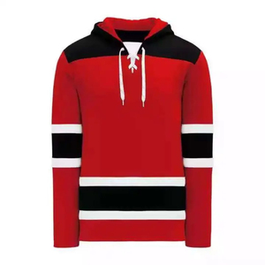 Sweat-shirt à capuche personnalisé pour homme, motif rayé, pour équipe scolaire de hockey sur glace, broderie, prix abordable - Product Image 3
