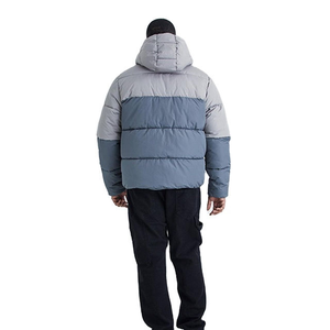 Veste matelassée à capuche bicolore unisexe, hiver, chaude, matelassée, isolée, fermeture éclair, vêtements d'extérieur, imperméable, coupe-vent, respirante, logo personnalisé - Product Image 5
