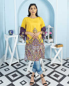 Dernier modèle de fête ethnique Punjabi pour femmes, surpiqûres disponibles OEM, Kurtis Kameez personnalisable pour femmes indiennes, vente en gros - Product Image 1