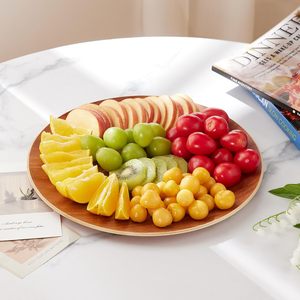 ถาดเสิร์ฟทรงกลมทำมือ ถาดตกแต่งสำหรับตกแต่งบ้าน ถาดวางบนเคาน์เตอร์ครัวสำหรับงานปาร์ตี้ ทำด้วยมือ ปรับแต่งได้ - Product Image 5