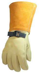 Guantes eléctricos 2025, cuero de piel de cabra, arco de trabajo clasificado 14 ", Protector de cuero primario resistente a Cortes, puño largo de alta calidad - Product Image 6