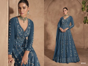 Bordado pesado estilo pakistaní Salwar Kameez ropa de fiesta de verano para adultos vestido elegante - Product Image 2