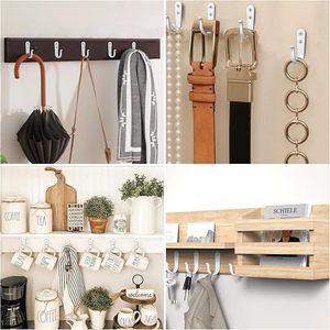 Crochets muraux à une broche robustes avec crochets à vis pour usage mural - Product Image 6