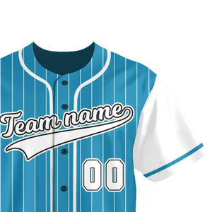 Venta al por mayor de alta calidad sublimación impresa transpirable de talla grande camisetas de béisbol de secado rápido para hombres diseño OEM - Product Image 4