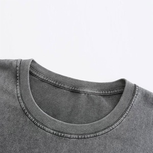 Personnalisation de haute qualité Batik Oversized Wash T Shirt Solid 100% Cotton T Shirts Heavyweight Vintage T-Shirt pour hommes - Product Image 3