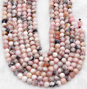 Venta al por Mayor de Perlas Redondas de Ópalo Rosa Curativas de Primera Calidad, 8mm, Anshul Impex RB-POPA-8 para Fabricación de Joyas y Meditación - Product Image 3