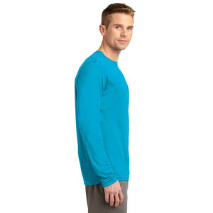 100% polyester hommes à manches longues t-shirts vierges à séchage rapide sport polyester chemises à manches longues - Product Image 3