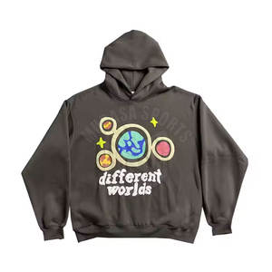 Vente directe d'usine Sweat à capuche léger à impression bouffante pour hommes Vêtements décontractés Meilleure vente Sweat à capuche à impression bouffante pour hommes - Product Image 1