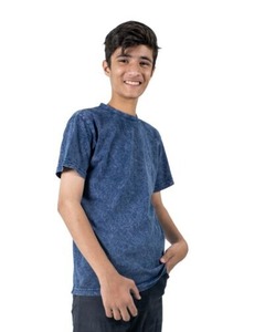 Camiseta holgada de manga corta con estampado abstracto de calavera para hombre, camisetas de lavado ácido para hombre, 100% de algodón, informal, lavado personalizado con patrón - Product Image 5