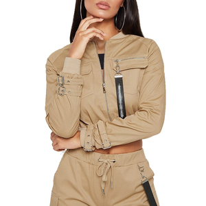 Chaqueta de vuelo MA de sublimación corta para mujer, chaqueta de bombardero de satén de alta calidad, chaqueta de bombardero de LICRA de nailon para mujer - Product Image 6