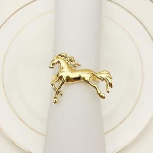 Nouveau design moderne style cheval or décoration de fête de mariage hôtel décoration de Table Animal serviette anneau serviette - Product Image 3