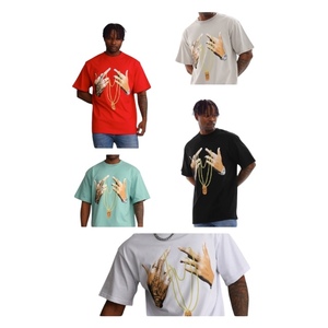 Camiseta Extra Grande, Estilo Urbano, Estampado Vintage, Talla Grande, Algodón Grueso, Elegante para Hombre - Product Image 6