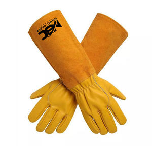 Guantes de soldadura protectores de seguridad, cuero de vaca, fabricación de guantes de soldadura - Product Image 3