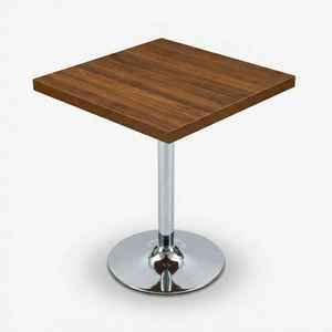 Square Cafe <b>Table</b> with Metal Legs Durable Melamine <b>Wooden</b> <b>Top</b> Stable for Cafe Restaurants Hotels - Product Image 4